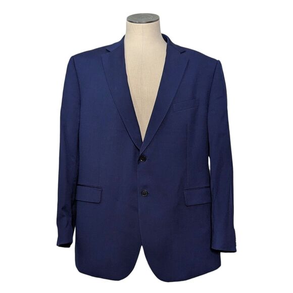 Charles Tyrwhitt Blazer Jacket Men's 48R Blue Wool Classic Fit Old Money Preppy - Picture 1 of 8